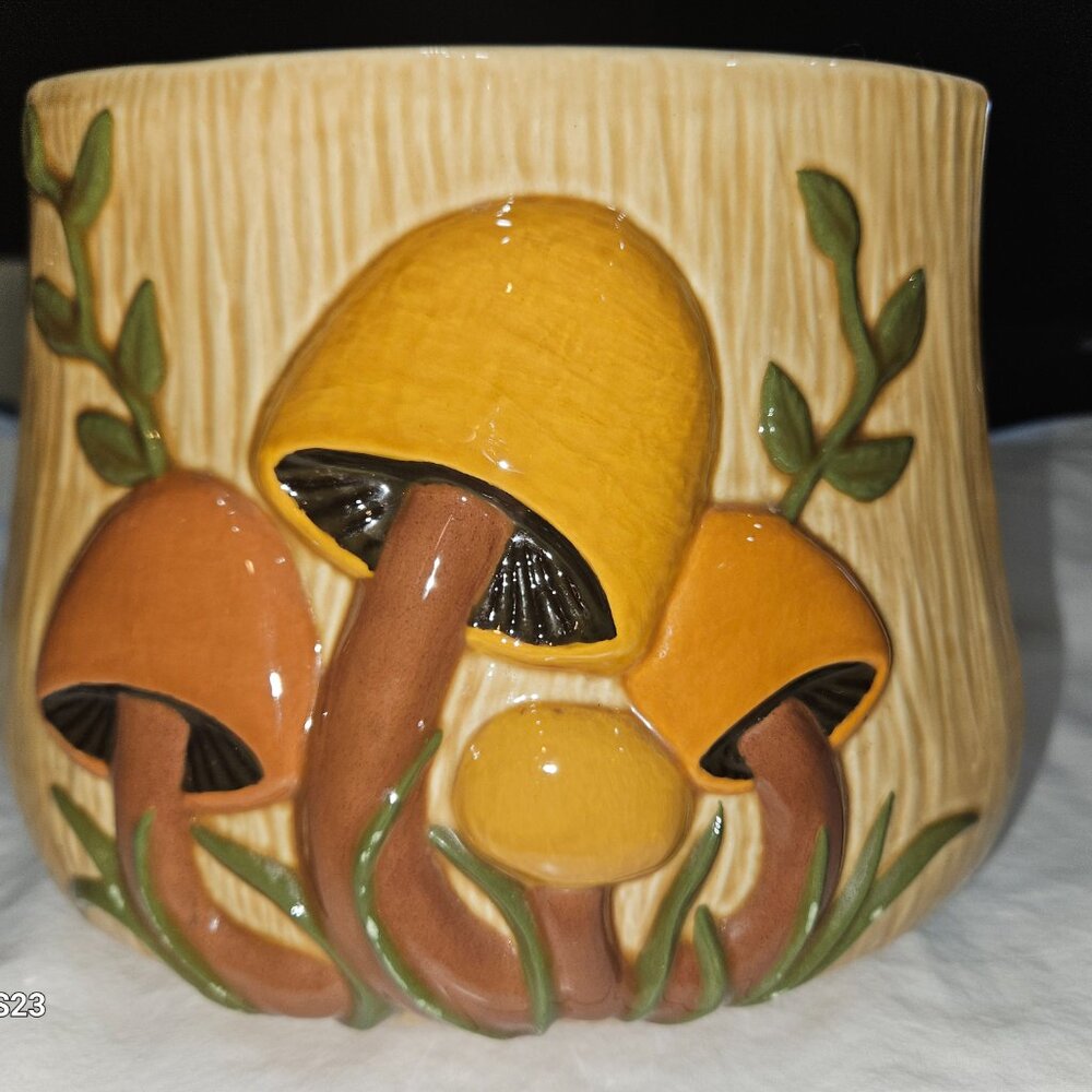 Vintage ARNELS Ceramic Mushroom Divided 6 pc. Canister Set, Rare Collectib - Picture 5 of 16